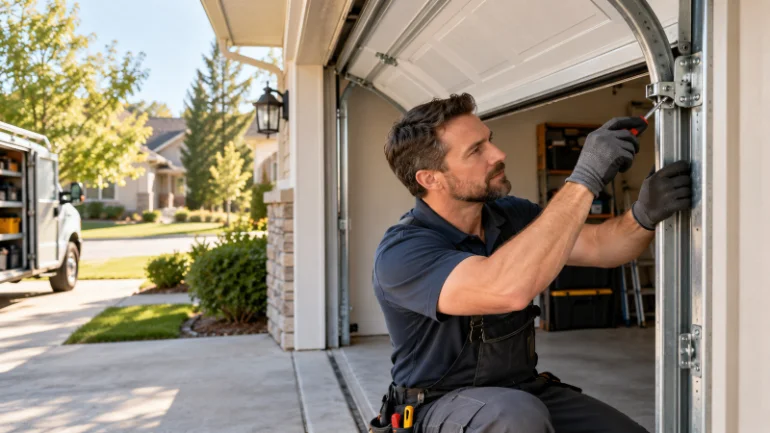 Home service technician at a customer’s home